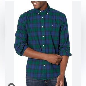 Tommy Hilfiger Long Sleeve Plaid Shirt Large NEW!